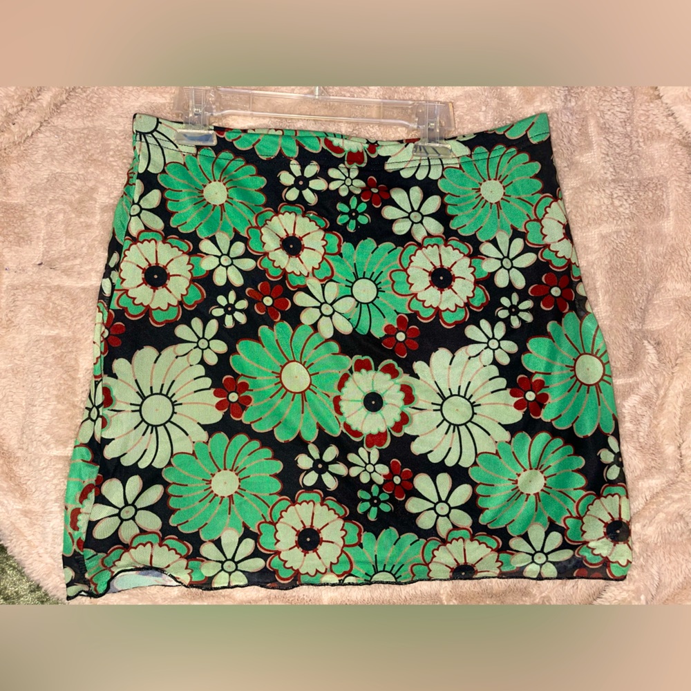 Flower mini skirt